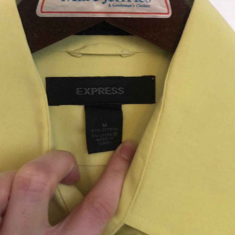 Express men’s dress shirt in yellow